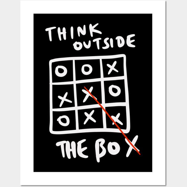 Think Outside The Box Wall Art by winwinshirt